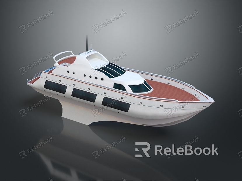 Modern Yacht Speedboat Ate Sailing model