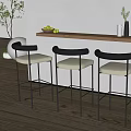 Bar Chair Combination 3d model