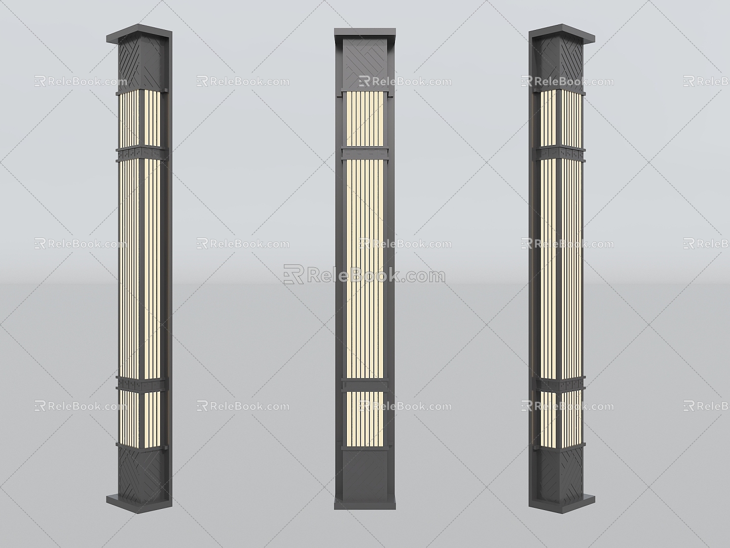 Chinese-style wall lamp 3d model