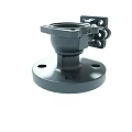Silver Gray Industrial Metal Component With Flange Base And Fixing Device 3d model