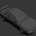 Gray Two Door Sports Car With Sleek Exterior Design And Alloy Wheels