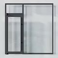 Modern Window Design Collection With Black Frames Clear Glass And Various Structures 3d model