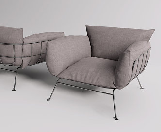 Modern Single Sofa Single Sofa Casual Chair 3d model