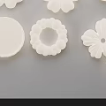 Various White Ceiling Lights with Different Floral and Curved Designs for Modern Home