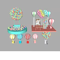 Vibrant Photo Spot With Colorful Balloons Hot Air Balloons And Flying Dreams Sign