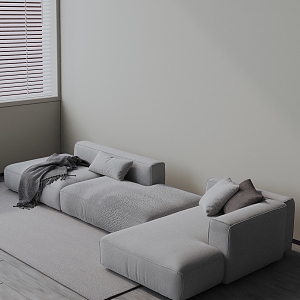 Three-seat sofa 3d model