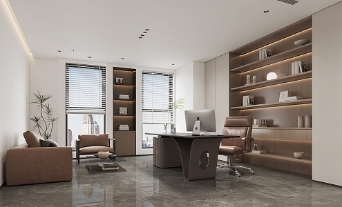 Modern Office Manager Room 3d model