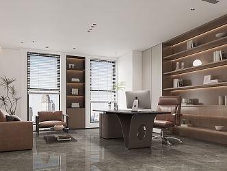 Modern Office Manager Room 3d model