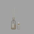 Elegant Fragrance Diffuser Set With Glass Bottles Wooden Cap Golden Lid And Reed Sticks