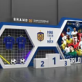 World Cup Photo Check in Spot With Football Jerseys Soccer Balls Podium And Player