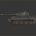 Modern Tank Tiger Tank Military Vehicle 3d model