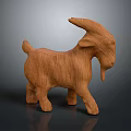 Wooden Goat Shaped Decorative Furniture Figurine for Home Decoration