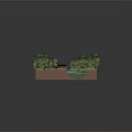 Rural Scene 3D Model With Blue River Green Trees Wooden Bridge And Small Cabin