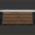 Square Shaped Jacuzzi Furniture With Wooden Frame White Interior Multiple Jets And Control Panel