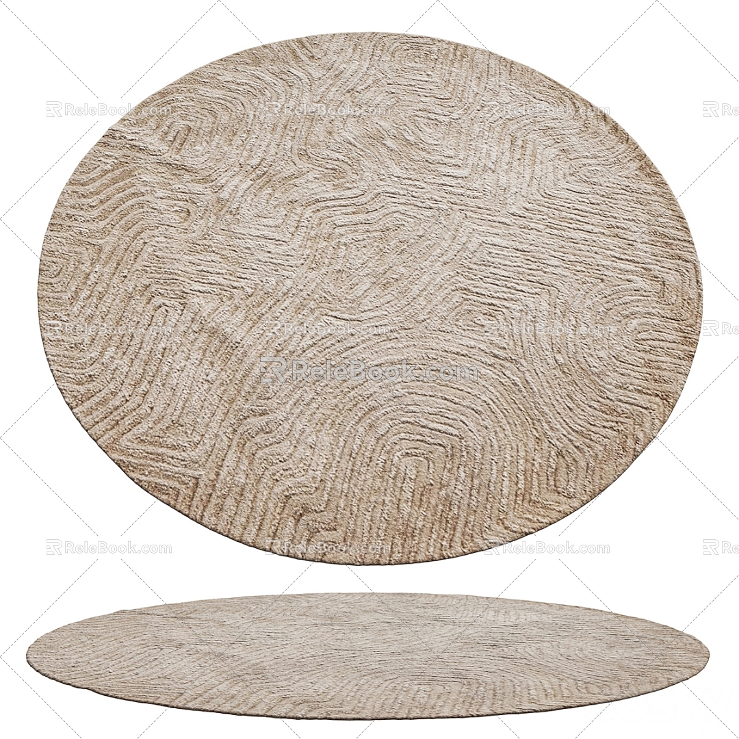 Modern Round Carpet Carpet 3d model