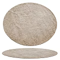 Round Textured Area Rug In Neutral Tones For Home Decor