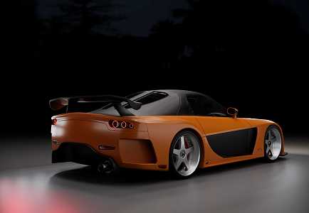 Hyundai sports car Mazda sports car 3d model