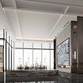 New Chinese Sales Office Sales Lobby 3d model