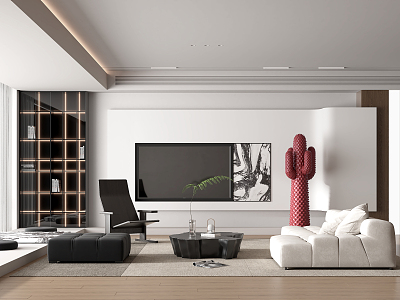 modern living room model