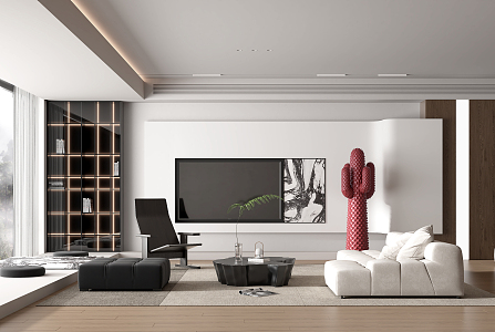 modern living room 3d model