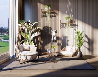 Modern Hanging Chair Rattan Hanging Chair Swing Chair Hanging Basket Leisure Chair Rocking Chair Lazy Chair Swing Plant Potted Plant 3d model