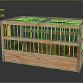 Wooden Animal Cage With Wire Mesh And Open Design For Small Pets