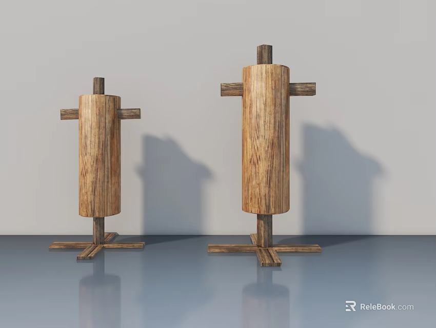 Natural Wooden Swing Doors With Solid Frames And Rustic Home Interior Design Elements 3d model