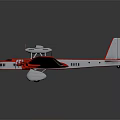 Red Passenger Aircraft Model With CCCP 86 Markings On Dark Surface Reflection 3d model