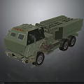 Olive Green Military Heavy Duty Truck With Multi Wheeled Missile Launcher System