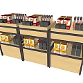 Showcase Shelf Cosmetic Cabinet Cosmetic Display Cabinet Flowing Water Table Display Cabinet Scene Stack Promotion Rack Display Stack Head Promotion Display Cabinet 3d model