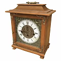 Vintage Wooden Carved Mantel Clock With Roman Numerals And Ornate Design Details