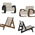 Modern Leisure Chairs With Wooden Frames Upholstered Seats Woven Details And Sleek Designs