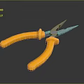 Nose pliers pipe pliers wrench tool hardware tools processing tools realistic 3d model