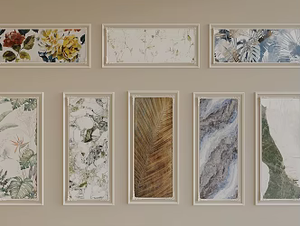 Modern Light Luxury Rock Board Background Wall Large Board Background Wall Marble Background Wall Entrance Background Wall TV Background Wall 3d model