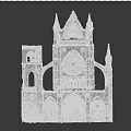 Gothic Church Architecture Exterior Design With Rose Window Arched Doors And Spires