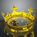 Shiny Golden Crown with Intricate Ornate Design Luxury Headwear for Royal Attire