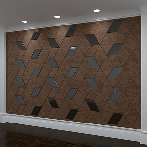 Modern background wall decorative wall 3d model