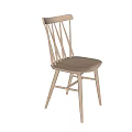 Simple Wooden Leisure Chair Featuring Crossed Backrest Design For Home Relaxation