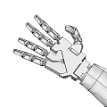 Advanced Metallic Robotic Arm With Precise Mechanical Fingers And Joints