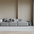 Modern one-word sofa multiplayer sofa 3d model