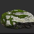 Natural Mossy Stone With Green Moss And Rough Surface For Decorative Use