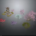 Colorful Decorative Plants With Unique Shapes In Pink Purple Blue Red And Green