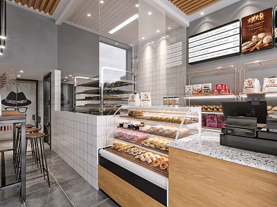 Modern Sweet Shop 3d model