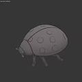 Outdoor Modern Metal Ladybug Landscape Sculpture With Polished Surface And Spots