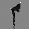 Tactical Combat Axe With Black Handle Sharp Metal Blade And Hole Design