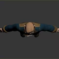 A Man Wearing Blue Coat White Shirt Brown Pants And Black Boots 3D Character