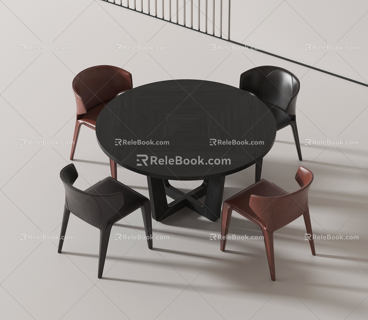 Modern leisure tables and chairs 3d model