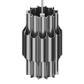 Industrial wind round metal chandelier 3d model