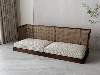 New Chinese Tatami Double Sofa model