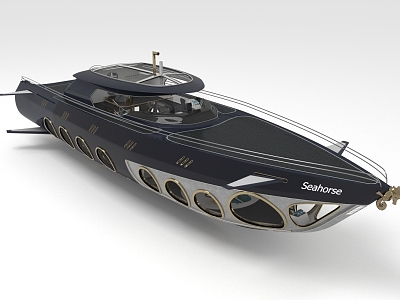 Private Submarine Yacht Boat Yacht Interior 3d model